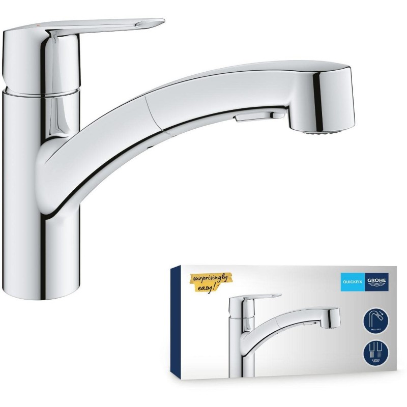 GROHE QUICKFIX Start Robinet de cuisine évier, douchette extractible, inverse...