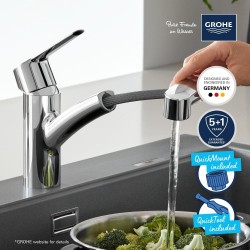 GROHE QUICKFIX Start Robinet de cuisine évier, douchette extractible, inverse...