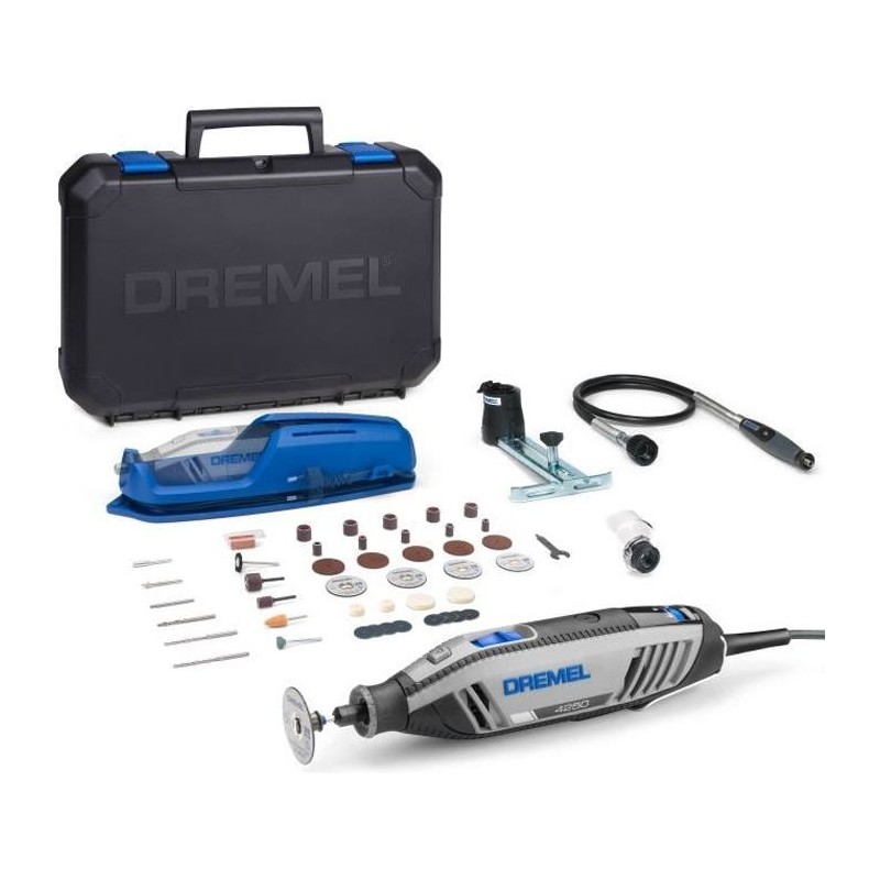 Outil rotatif multifonction DREMEL - filaire 4250-3/45 - 45 accessoires + 3 a...