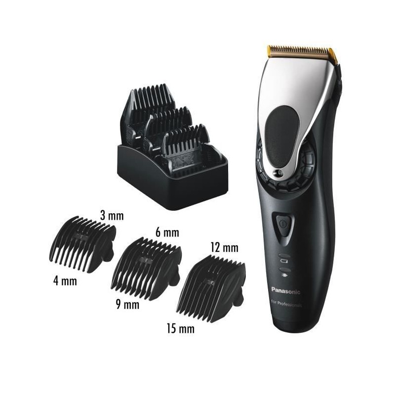 Tondeuse cheveux professionnelle PANASONIC ER-GP65 - sans fil - Tete de coupe...