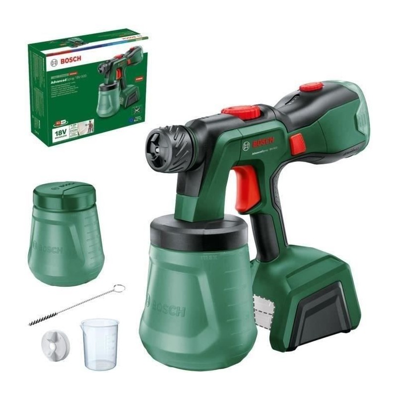 pistolet a peinture sans fil 18V BOSCH AdvancedSpray Gun 18V-500 sans batteri...