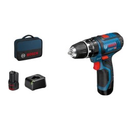 Perceuse a percussion Bosch Professional GSB 12V-15 + 2 batteries