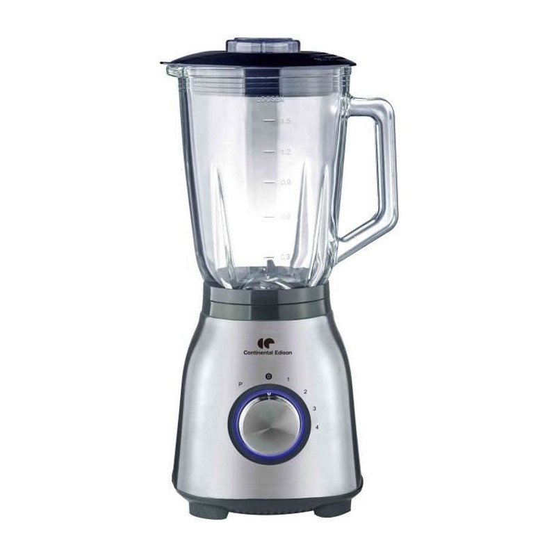 Blender CONTINENTAL EDISON CEBL1000IN Inox 1000W - Bol en verre 1.5L