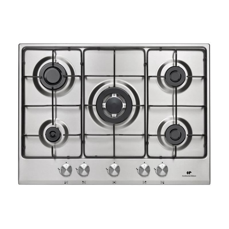 Table 5 foyers CONTINENTAL EDISON - Gaz dont 1 triple couronne inox