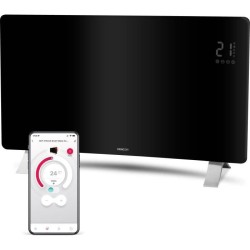 Radiateur intelligent Wi-Fi en verre - SENCOR - SCF 4741BK - 2400 W - 2 nivea...
