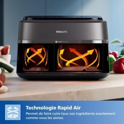 Friteuse sans huile - PHILIPS - NA351/00 - Airfryer Série 3000 double