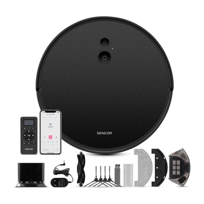 Aspirateur Robot Laveur - SENCOR - SRV 6450BK - 3000 Pa - 140 min - 60 dB - Noir