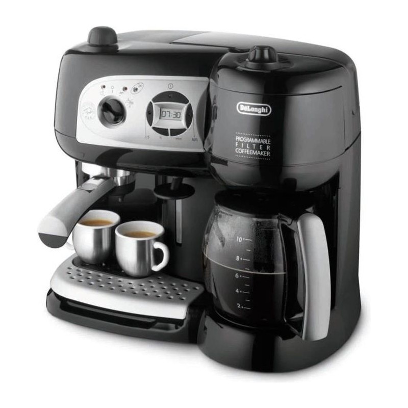 DELONGHI BCO 264.1 - Combiné expresso cafetiere - Noir - Café moulu ou dosett...