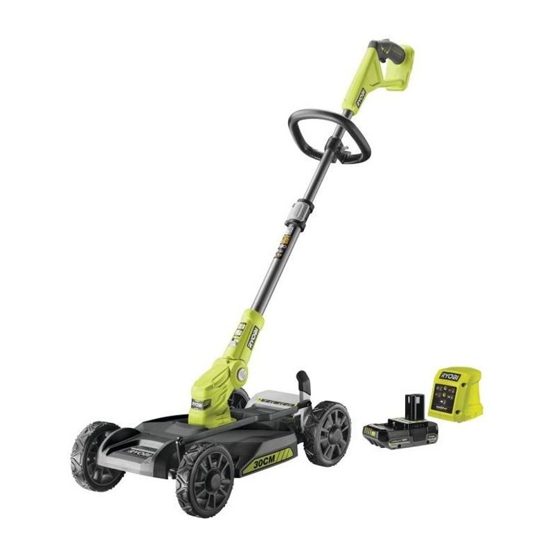 RYOBI - Tondeuse 3-en-1 18V ONE+ - Tondeuse / coupe-bordures / dresse-bord. -...