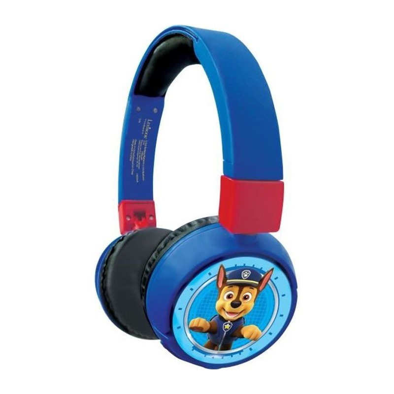 PAT' PATROUILLE - Casque 2 en 1 Bluetooth - Filaire confortable et pliable po...