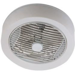 AIR-LIGHT CROWN - Ventilateur de plafond blanc Ø40cm 95W avec couronne d'écla...