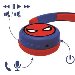 SPIDER-MAN - Casque 2 en 1 Bluetooth - Filaire confortable et pliable pour en...