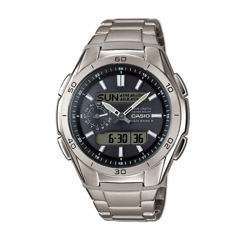 Montre - CASIO - WAVECEPTOR - Titane - Quartz - Sport - Gris