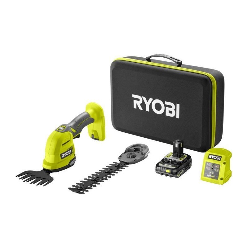 RYOBI - Cisaille a gazon / sculpteur de végétaux 18V ONE+ - Mallette de range...