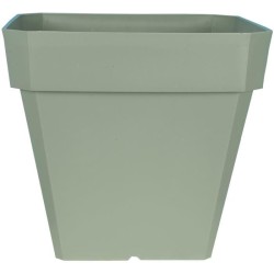 Bac a fleurs carré - RIVIERA - SOLEILLA - Plastique - 49x49x45 cm - Vert argile