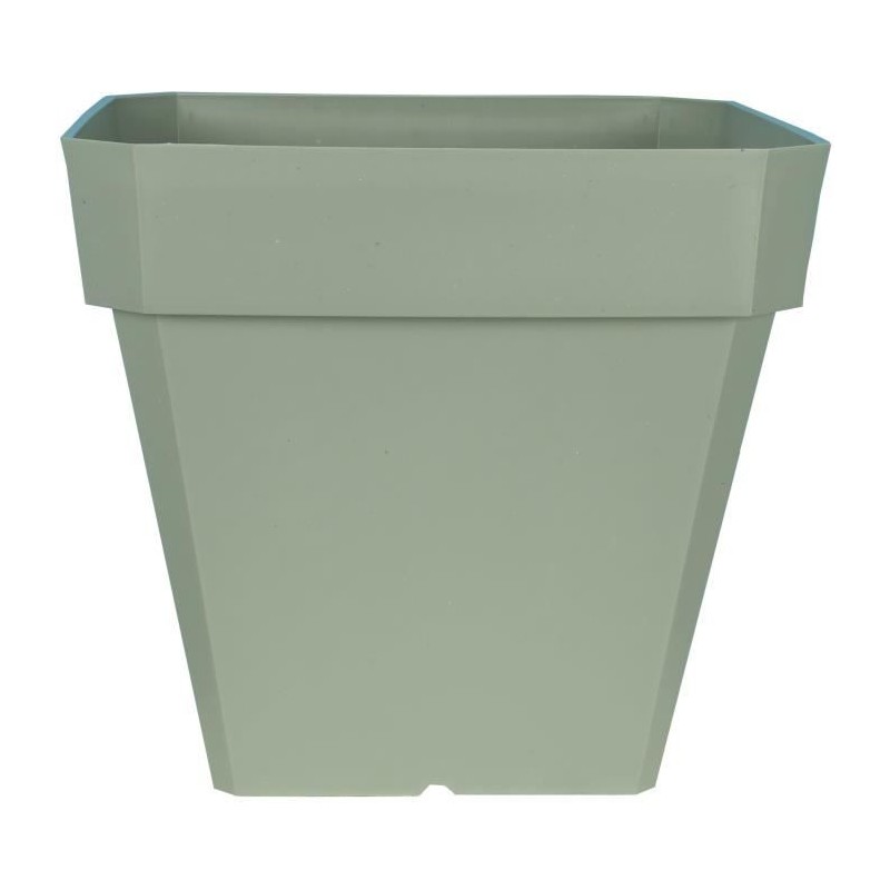 Bac a fleurs carré - RIVIERA - SOLEILLA - Plastique - 49x49x45 cm - Vert argile