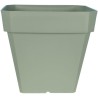 Bac a fleurs carré - RIVIERA - SOLEILLA - Plastique - 49x49x45 cm - Vert argile