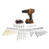 Kit perceuse a percussion sans fil - 18V - BLACK+DECKER - BDC718AS2F-QW - 2 b...