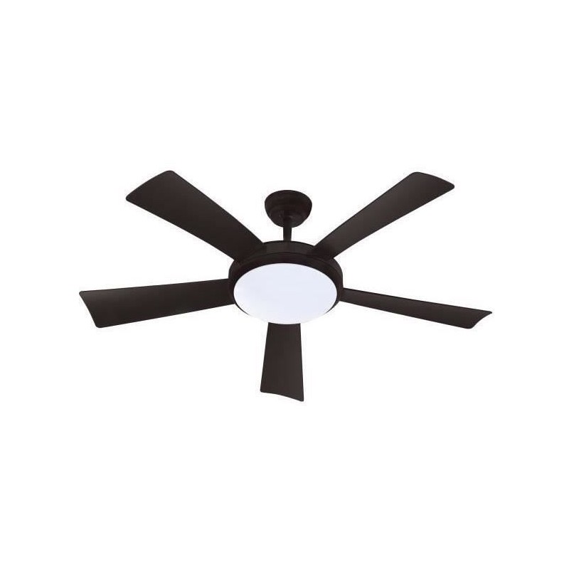 WALLIS Noir - Ventilateur de plafond Ø132cm 38W + éclairage LED