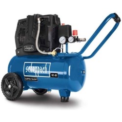 Compresseur d'air silencieux horizontal a deux cylindres Scheppach HC25Si - 2...