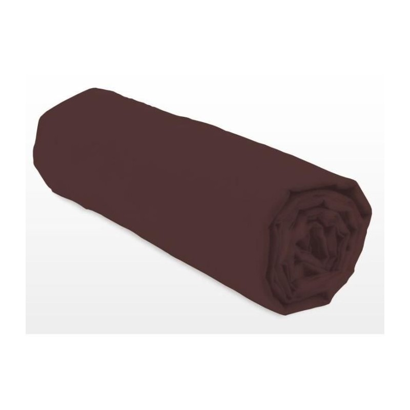 Drap-housse - LOVELY HOME - LH71599 - 160x200+25 cm - Marron