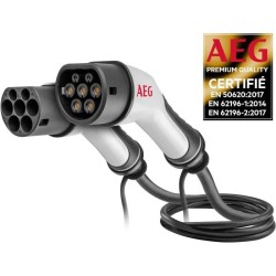 Câble de charge véhicules électriques & hybrides - AEG - Type 2 - Câble triph...