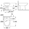 Bidet a poser GROHE - Largeur 360 mm - Matériau céramique sanitaire - Hauteur...