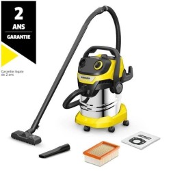 Aspirateur eau et poussiere KARCHER WD 5 S V-25/5/22 - Cuve inox 25 L - 1100W...