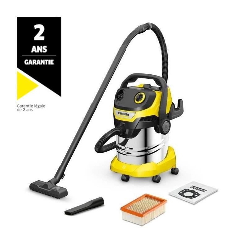 Aspirateur eau et poussiere KARCHER WD 5 S V-25/5/22 - Cuve inox 25 L - 1100W...