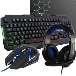 Pack Gamer 4 en 1 - The G-Lab - COMBO ARGON - Souris Filaire - Clavier Filair...