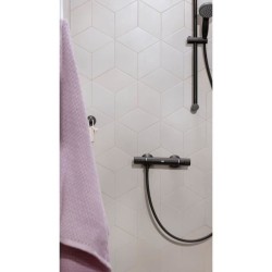 Mitigeur thermostatique douche - GROHE Precision Start - Noir mat - Economie ...