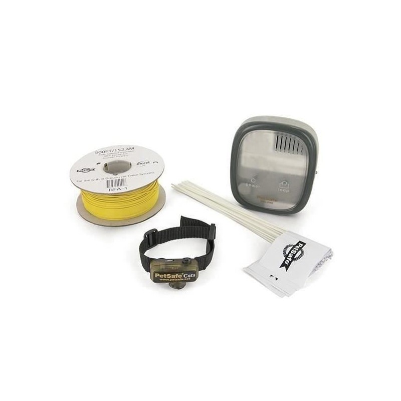 PetSafe - Clôture Anti-Fugue Deluxe avec Collier spécial Chat - Étanche - 4 N...