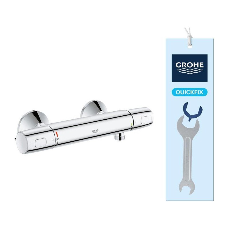 GROHE Mitigeur thermostatique Douche Precision Trend, montage mural, protecti...