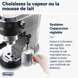 Machine expresso classique - DELONGHI - EC685.BK Dedica Style - Café moulu et...