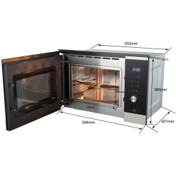 Micro ondes grill encastrable CONTINENTAL EDISON CEMO25GINE Noir Inox L59,5 x...