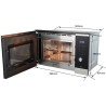 Micro ondes grill encastrable CONTINENTAL EDISON CEMO25GINE Noir Inox L59,5 x...