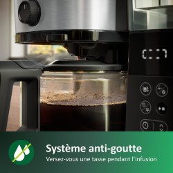 Cafetiere filtre - PHILIPS - HD7888/01 - Grind & Brew avec broyeur -