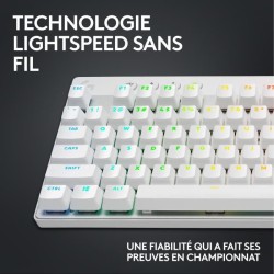 Clavier gamer - Sans fil - Logitech G - Pro X TKL Lightspeed - AZERTY - Mécan...