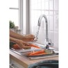 GROHE Robinet de cuisine évier Feel, douchette extractible, rotation 360°, be...