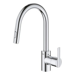 GROHE Robinet de cuisine évier Feel, douchette extractible, rotation 360°, be...