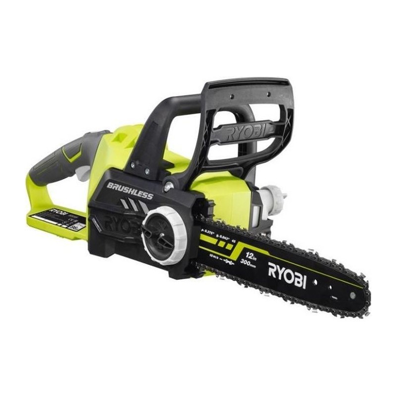 RYOBI - Tronçonneuse 18V ONE+ - Brushless- guide 30 cm - 10 m/s - tendeur san...