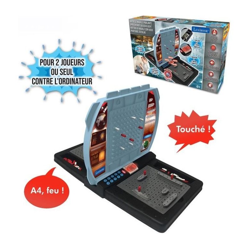 LEXIBOOK - Bataille Navale électronique - Parlante et Effets Lumineux - 2 jou...