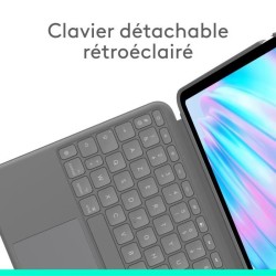 Etui clavier - Logitech - Combo Touch - QWERTY - Pour iPad Air 11 (M2 & M3) &...