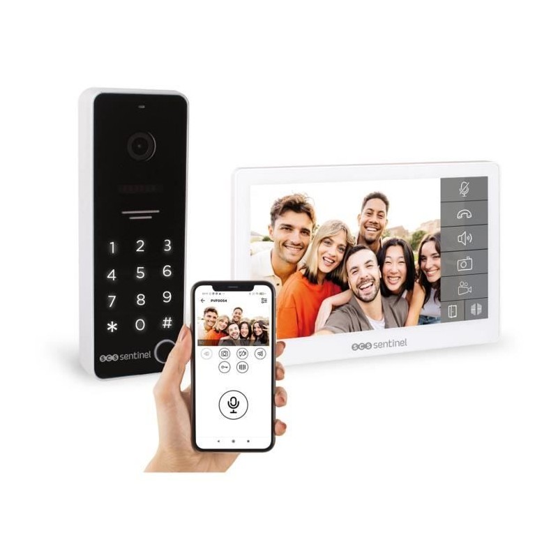 Interphone vidéo connecté avec clavier a code - SCS SENTINEL - CodeVisio Wi-F...