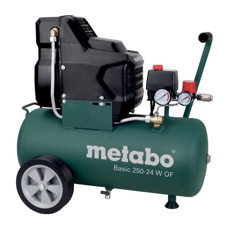 Compresseur - METABO - Basic 250-24 W OF - Raccord rapide universel - Poignée...