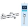GROHE Mitigeur thermostatique douche Precision Feel, montage mural, indicateu...