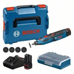 Outil rotatif Bosch Professional GRO 12V-35 + 2 batteries 2,0Ah + L-Boxx - 06...