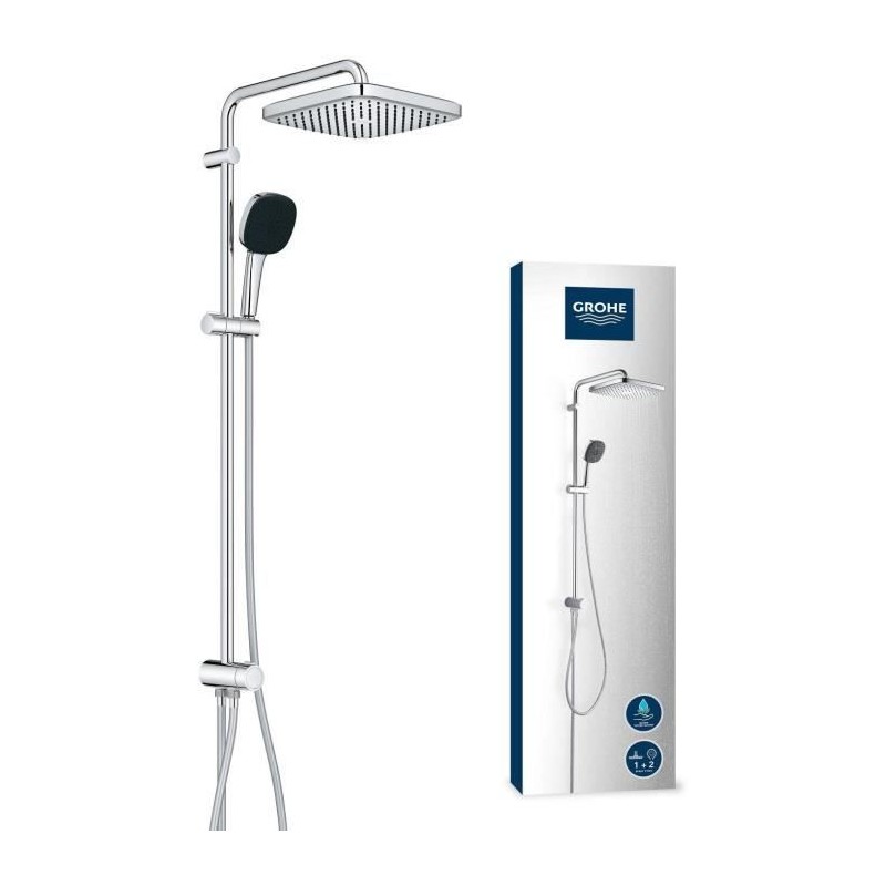 Colonne de douche avec inverseur manuel - Economie d'eau - GROHE Vitalio Comf...