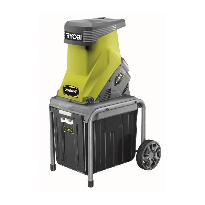 RYOBI - Broyeur de végétaux 2500 W - plateau porte-couteaux - capacité broyag...