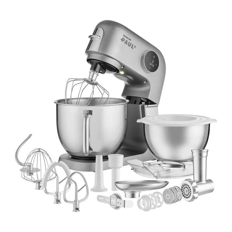 Robot pâtissier - SENCOR - STM 7740 PAUL 2 - 1500 W - Acier inoxydable
